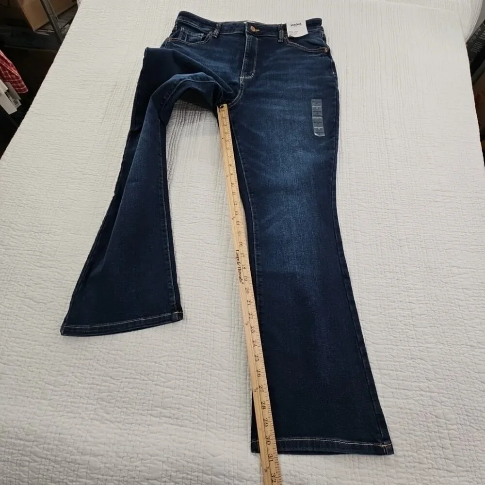 SO Goods for Life Jeans Women's 16 (36x30) NWT Dark Wash Curvy Bootcut High Rise